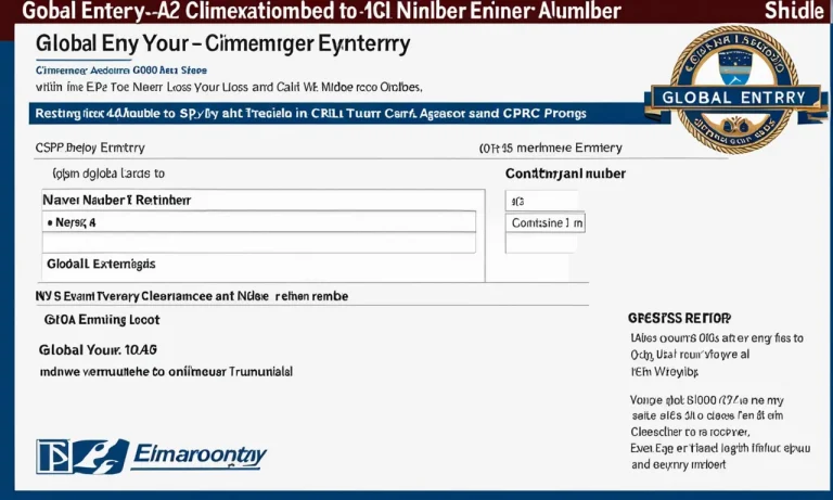 How To Find Your Global Entry Number On Your Card